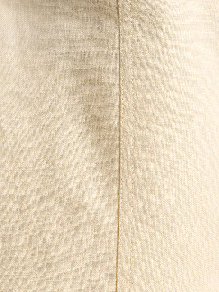 Conjunto de pantalones cortos y chaleco informal elegante de algodón y lino