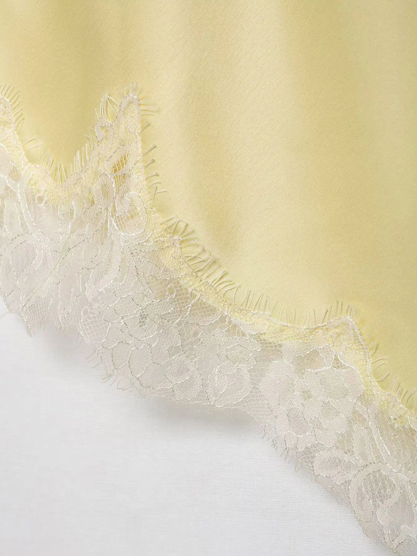 Lace-paneled camisole tops