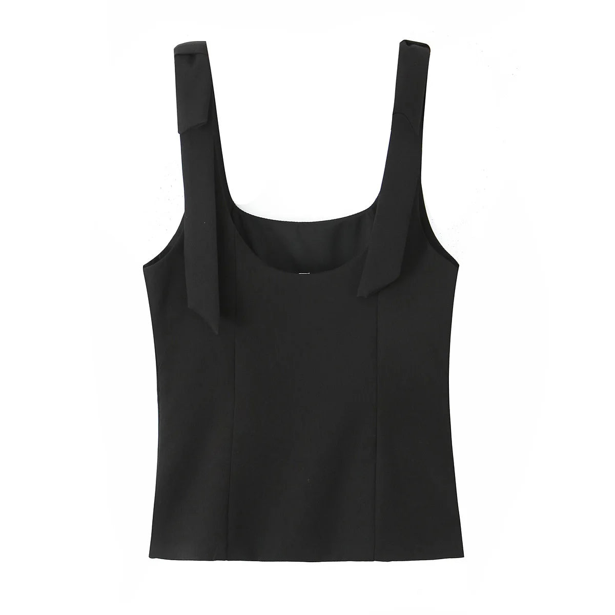 Women's Summer Sexy Sleeveless Bow Square Neck Tops