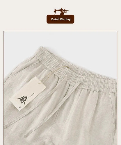 Pantalones de Lino Estilo Chino
