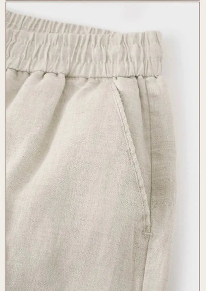 Pantalones de Lino Estilo Chino