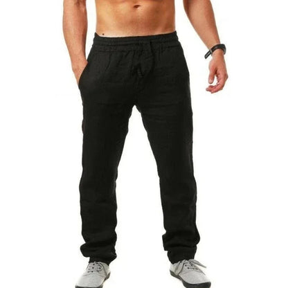 Pantalones de lino y algodón