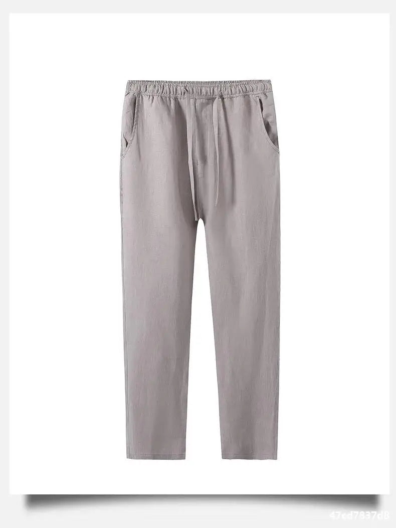 Pantalones casuales de lino  hasta el tobillo