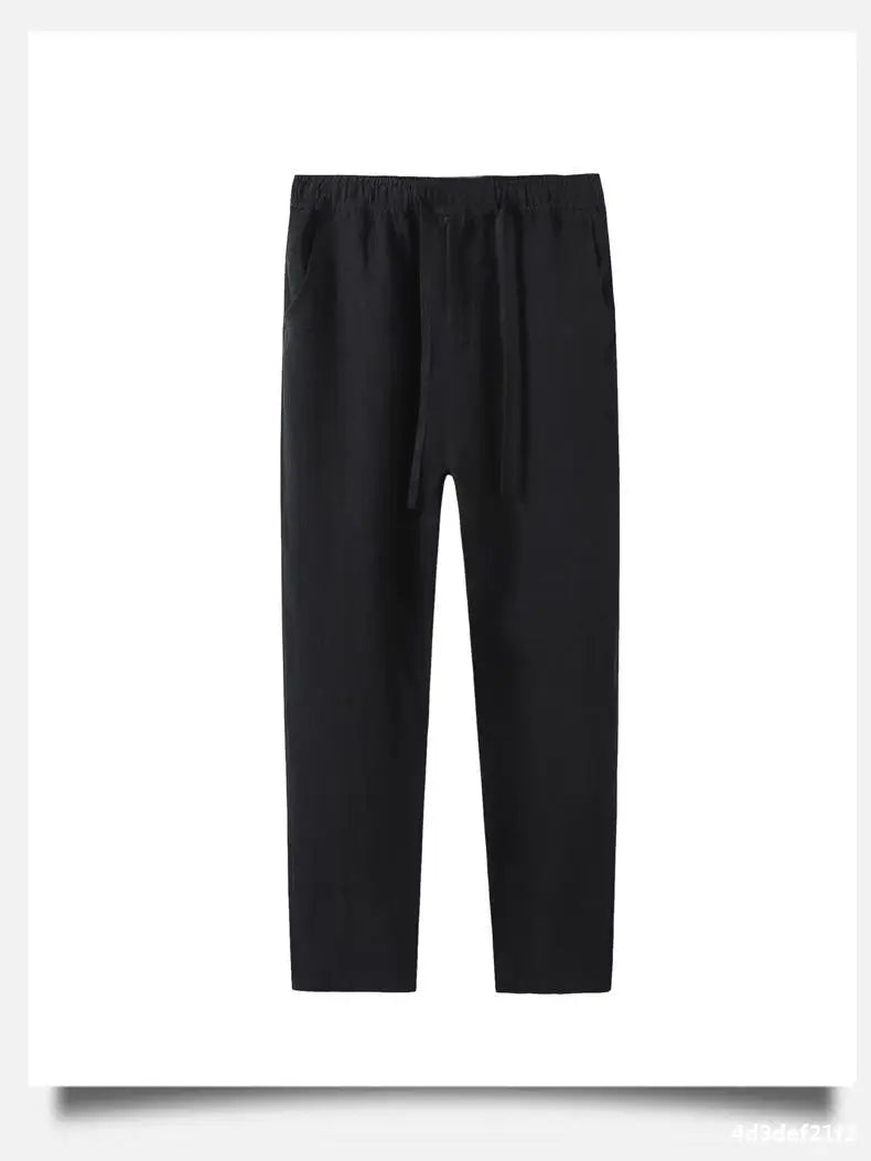 Pantalones casuales de lino  hasta el tobillo