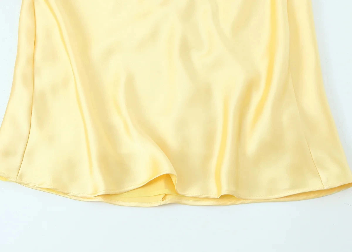 Vestido saten elegante sexy