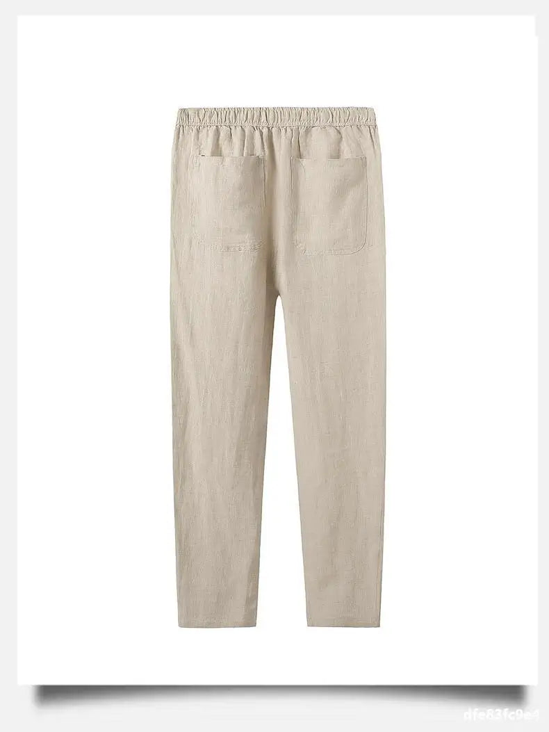 Pantalones casuales de lino  hasta el tobillo