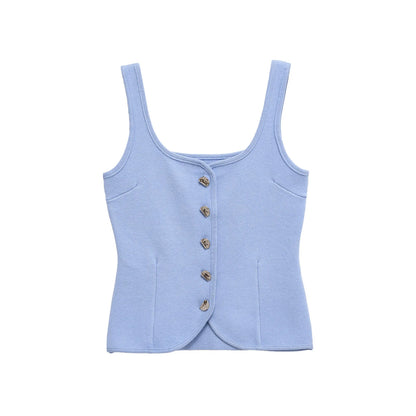 chaleco pequeño top con tirantes