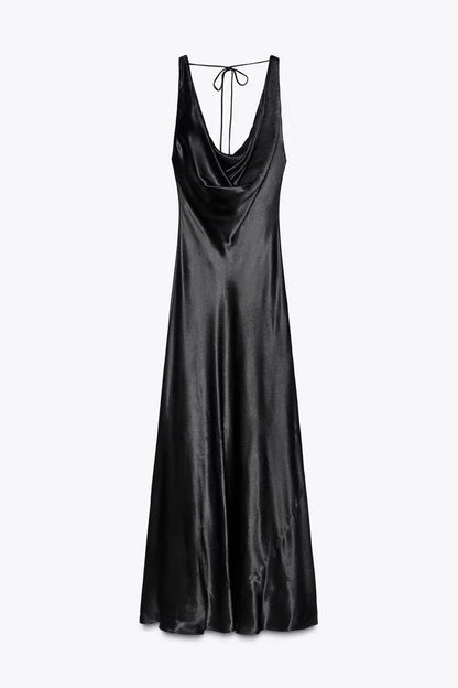 vestido con volantes Casual ajustado sin mangas Midi