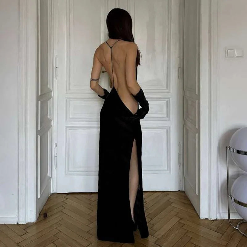 Vestido elegante espalda descubierta sexy