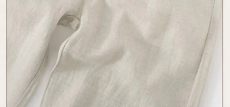 Pantalones de Lino Estilo Chino