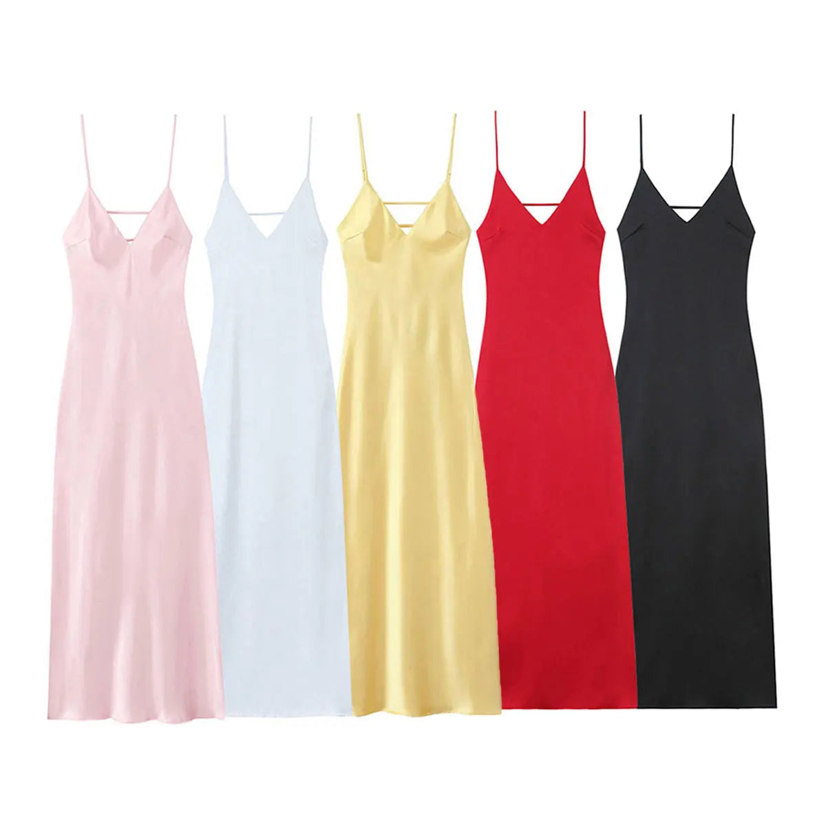 Vestido saten elegante sexy