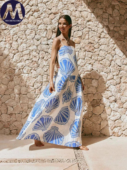 Vestido largo elegante verano