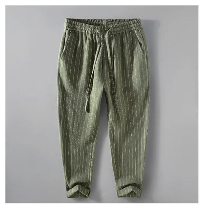 Pantalones de Lino y Algodón Transpirables  Estilo Casual