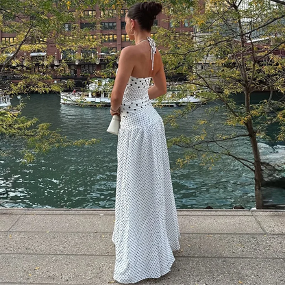 Vestido dulzura elegante lunares