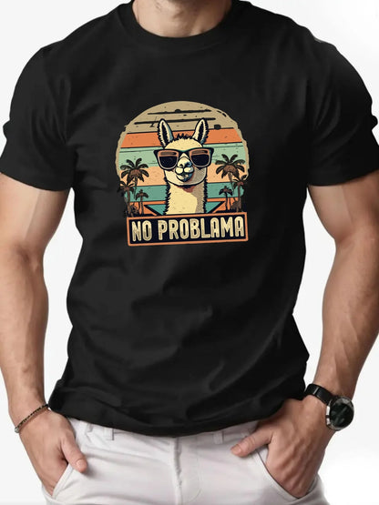 Camiseta 100% de algodón con estampado de Alpaca