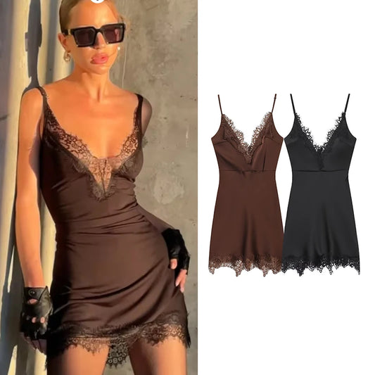 Vestido camisola con elegante y sexy a la moda