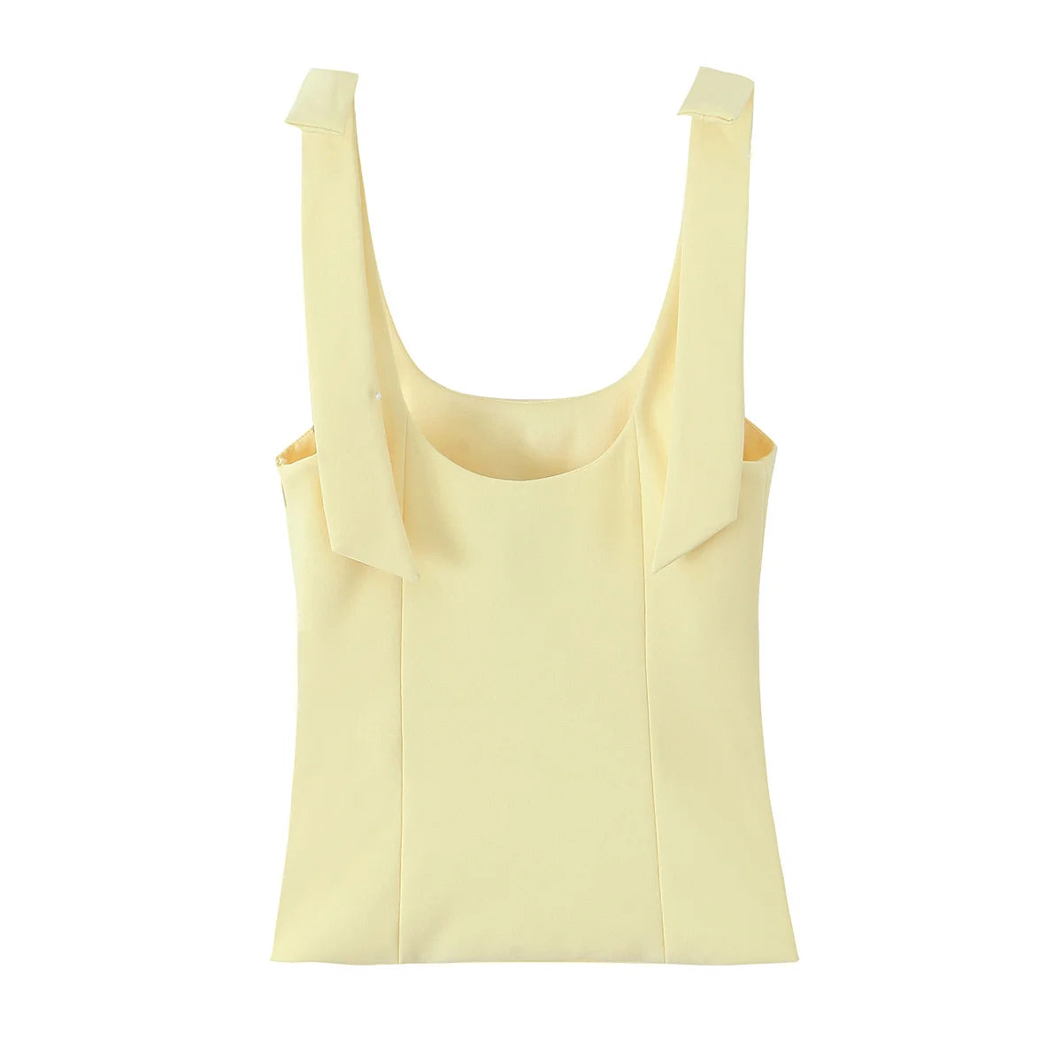 Tops verano Sexy sin mangas arco cuello cuadrado