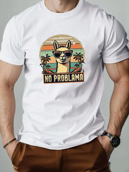 Camiseta 100% de algodón con estampado de Alpaca