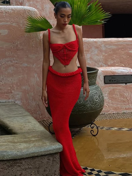 Conjunto informal de dos piezas de punto