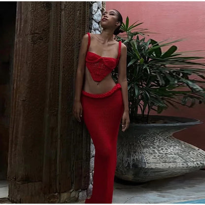 Conjunto informal de dos piezas de punto