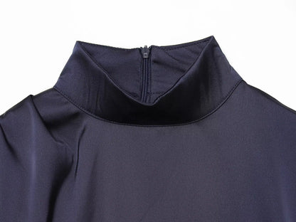 vestidos de satén  encaje patchwork hendidura sexy