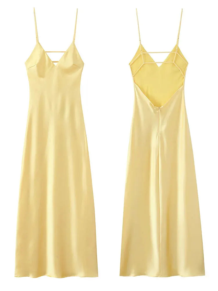Vestido saten elegante sexy