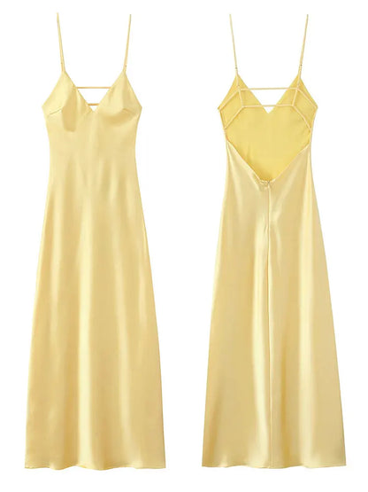 Vestido saten elegante sexy
