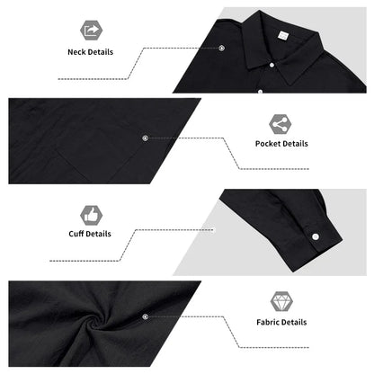 Camisa informal de lino americano