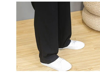 Pantalones de Lino para  Corte Recto, Cintura Elástica