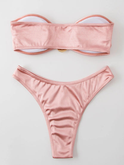 Bikini sin tirantes sexy vacacione