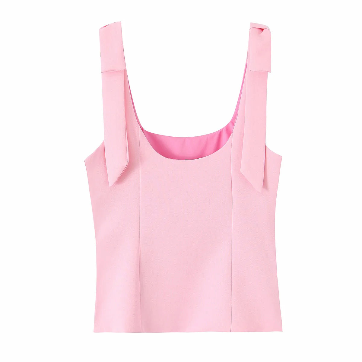 Women's Summer Sexy Sleeveless Bow Square Neck Tops