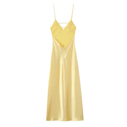 Vestido saten elegante sexy