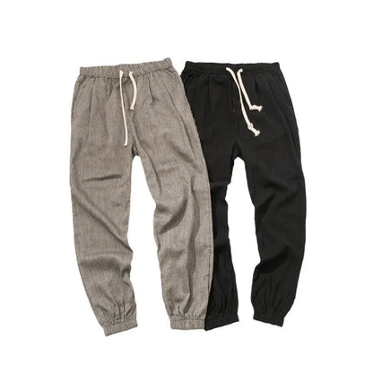 Pantalones Harem de Lino Casuales de Algodón