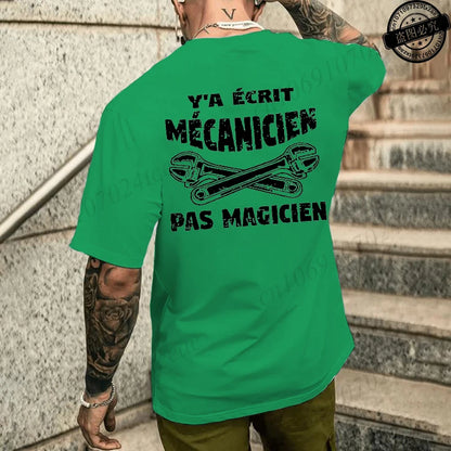 Camiseta de mecánico de verano para hombre