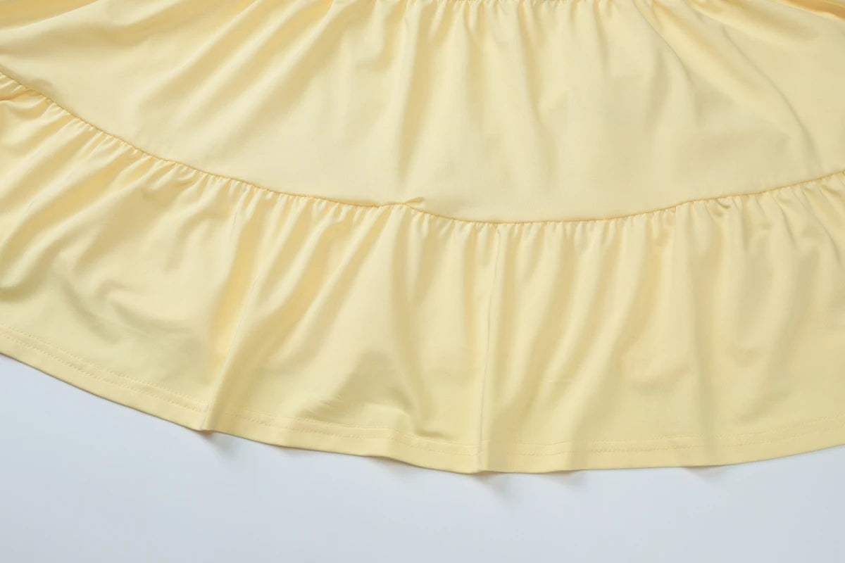 vestido espalda descubierta Sexy volantes elegante plisado Maxi