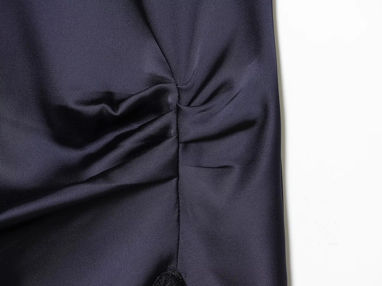 vestidos de satén  encaje patchwork hendidura sexy