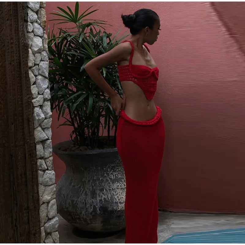Conjunto informal de dos piezas de punto