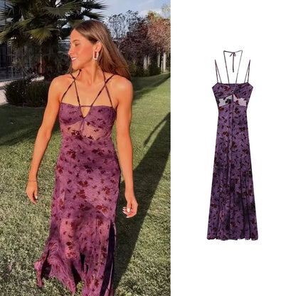 Vestido elegante morado
