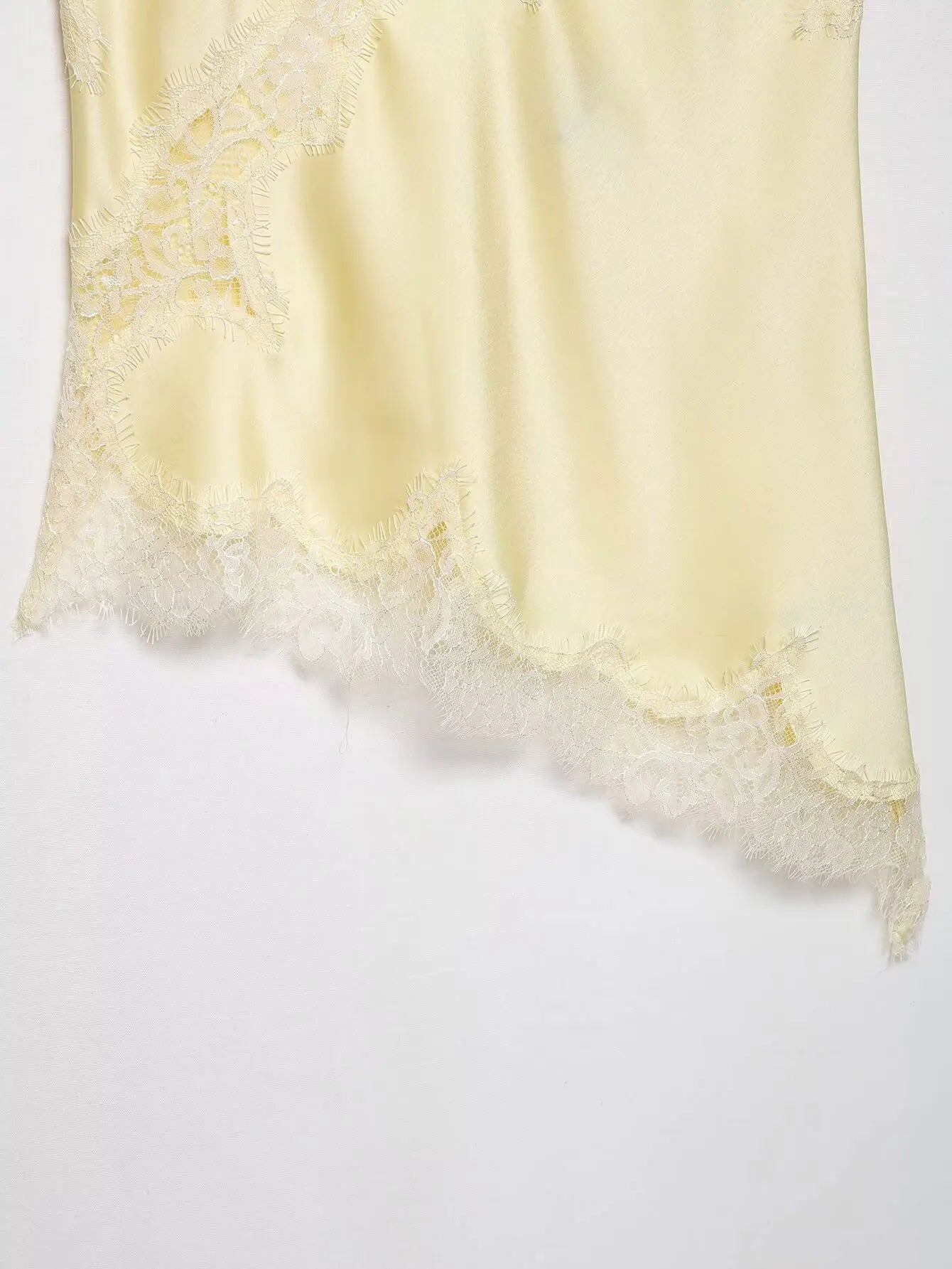 Lace-paneled camisole tops