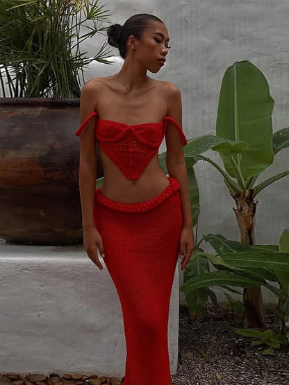 Conjunto informal de dos piezas de punto