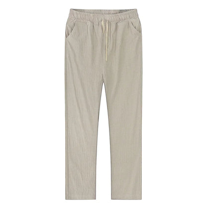 Pantalones de lino y algodón