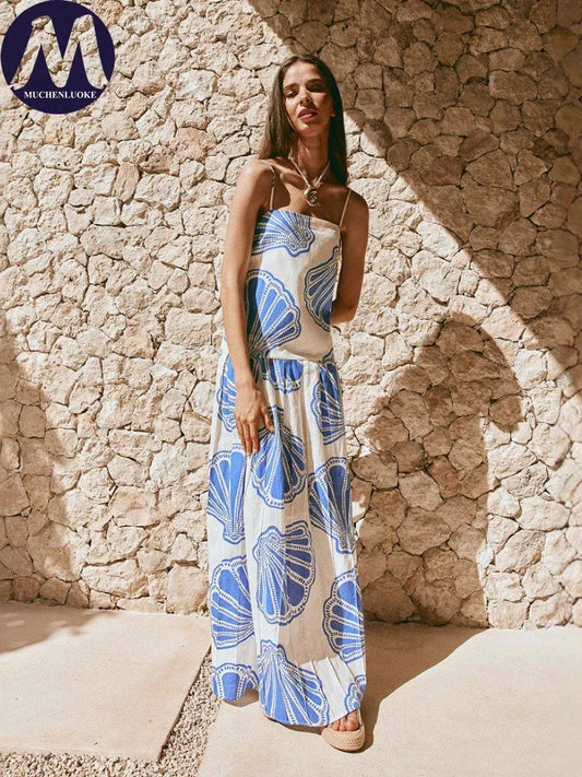 Vestido largo elegante verano