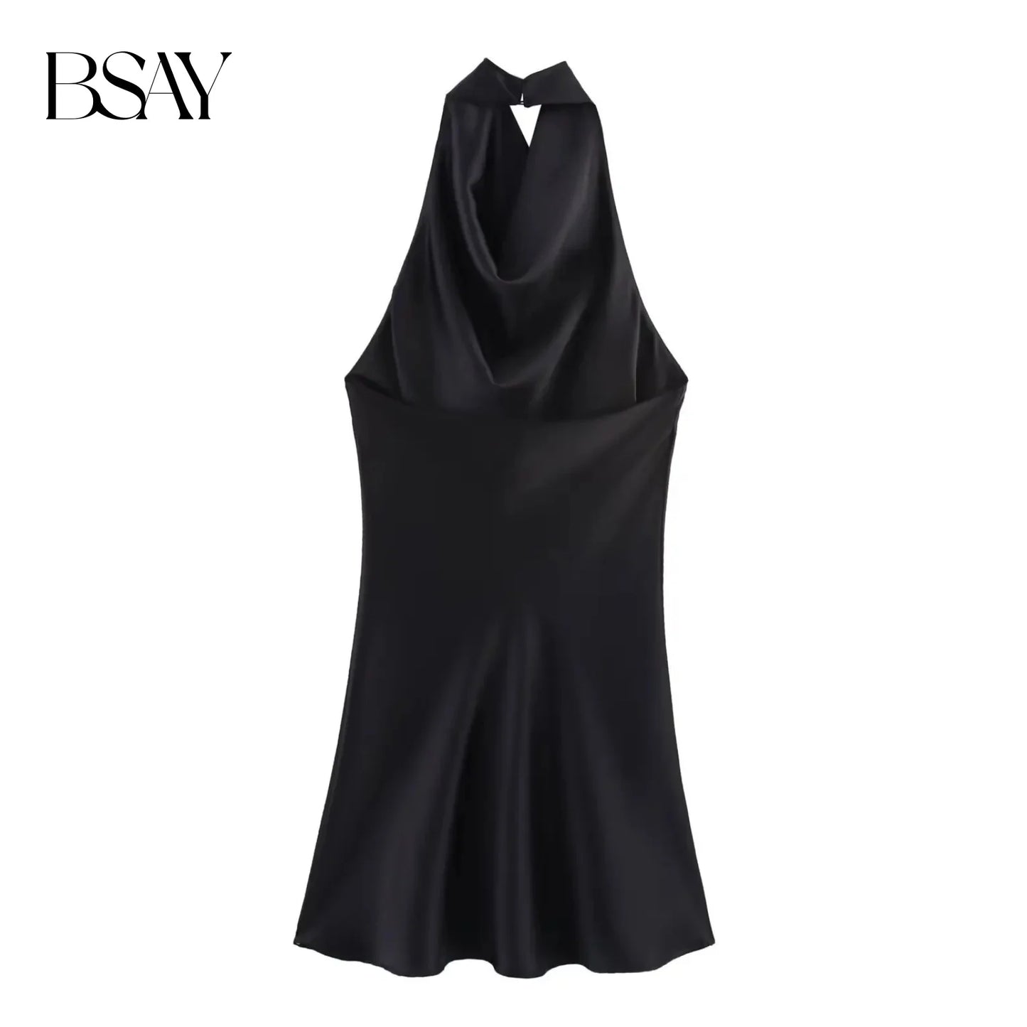 vestido con textura satinada