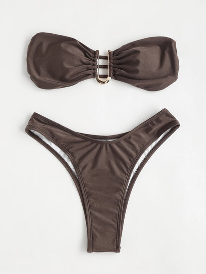 Bikini sin tirantes sexy vacacione