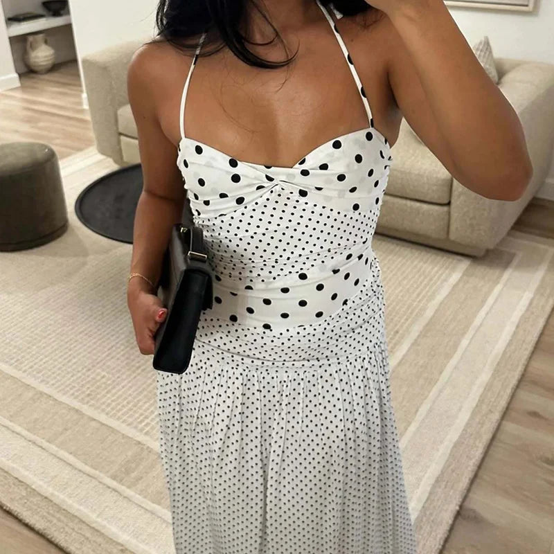 Vestido dulzura elegante lunares