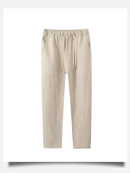 Pantalones casuales de lino  hasta el tobillo