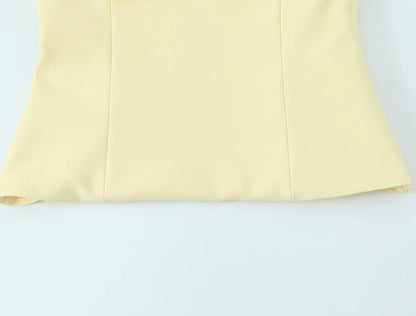 Women's Summer Sexy Sleeveless Bow Square Neck Tops