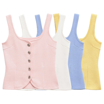 chaleco pequeño top con tirantes