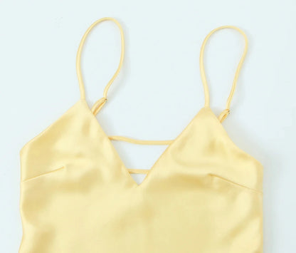 Vestido saten elegante sexy