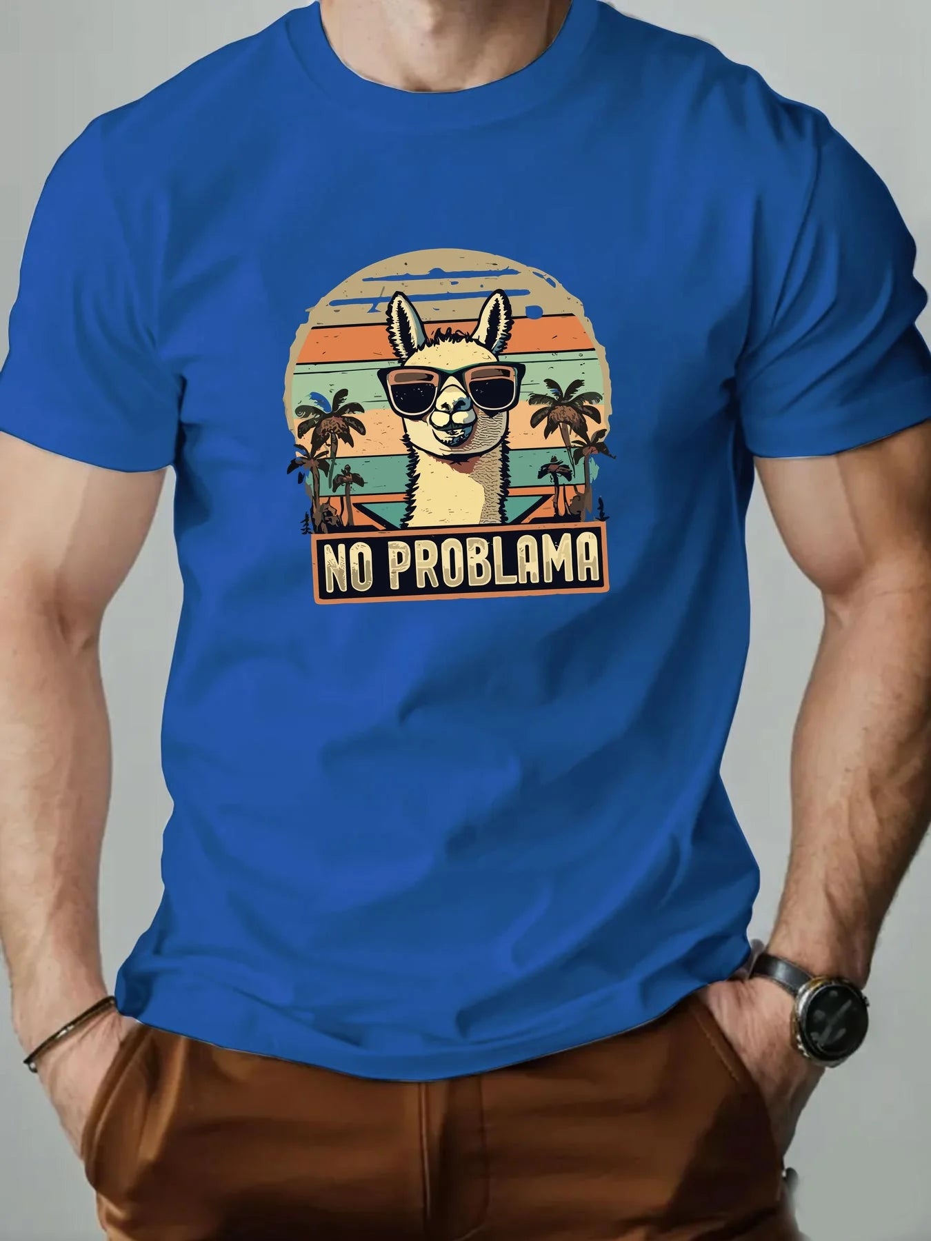 Camiseta 100% de algodón con estampado de Alpaca